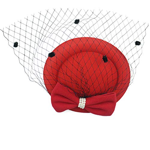 Feather Fascinators Women's Sinamay Fascinator Hat Pillbox