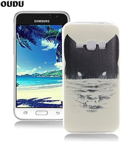 OuDu Silicone Case for Samsung Galaxy J1 2016 SM-J120F Soft TPU Rubber Cover Flexible Slim Case Smooth Lightweight Skin Ultra Thin Shell Creative Design Cover - Wolf