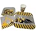 Construction Party Supplies Packs (100 Pieces for 16 Guests) - Construction Birthday Party, Construction Decorations, Excavator Party, Plates and Napkins, Construction Theme Party, Blue Orchards