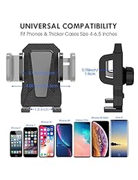 Miracase - Soporte universal para teléfono móvil para coche con diseño de un solo toque para iPhone XR XS Max XS X 8 8 Plus 7 7 Plus, Galaxy S10 S10 Plus S9 Note 9, Google y más