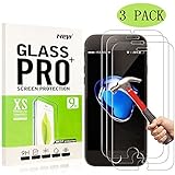 [Transparent,3 Pack] Apple iPhone 8 Plus Tempered Glass Screen Protector,Rockxdays 9H Hardness, Anti Scratch, Anti-Fingerprint, 3D Touch For Apple iPhone 8 Plus, 7 Plus, 6S Plus, 6 Plus