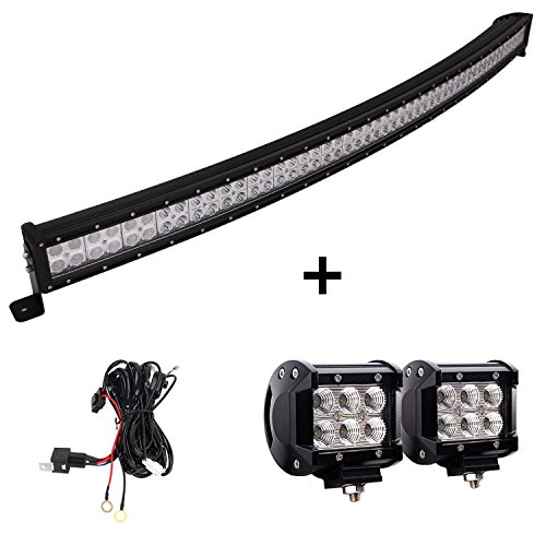 Northpole Light LED Light Bar, 52 Inch 300W Curved Spot Flood Combo LED Lig