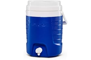 Igloo 2 Gallon Portable Sports Cooler Water Beverage Dispenser, Insulated Cooler Dispenser, Majestic Blue