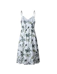 YZEECOL Vestido de verano para mujer, floral, bohemio, con tirantes, con bolsillos