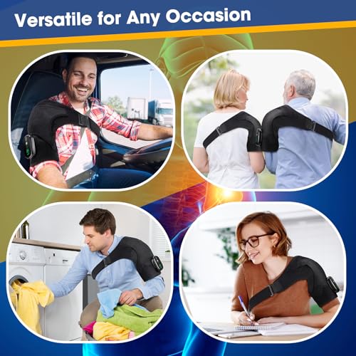 Cordless Shoulder Heating Pad with Massage, FSA Eligible Items List, Heated Shoulder Wrap Massager for Pain Relief Deep Tissue, Rotator Cuff Heating Pad, HSA Approved Products Only