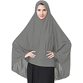 Ababalaya Women's Elegant Modest Muslim Islamic Ramadan Soft Lightweight Jersey Hijab Long Scarf