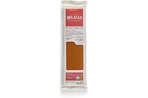 DeLallo Whole-Wheat Capellini Pasta, 1 Pound (Pack of 16)