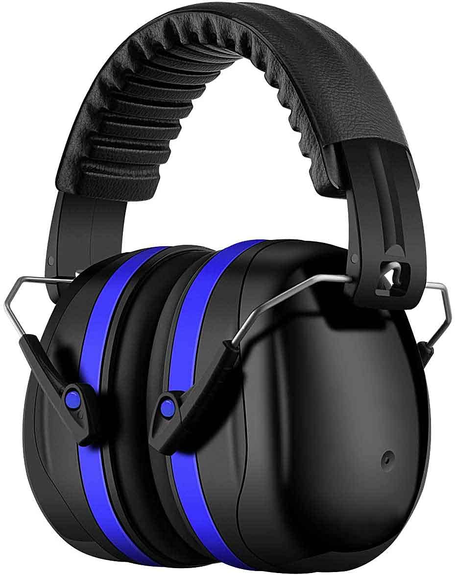 YANKUIRUI Ear Protection for Shooting SNR 34dB Safety Ear Defenders Muffs Ear Protectors Provide Hearing Protection (Blue)