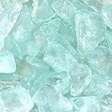 Koyal Wholesale Centerpiece Vase Filler Decorative Crushed Glass, 4.5-Pound, Diamond Blue