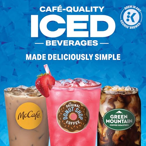 THE ORIGINAL DONUT SHOP ICED REFRESHERS, STRAWBERRY AÇAÍ FLAVOR, KEURIG SINGLE SERVE K-CUP PODS, 20 COUNT