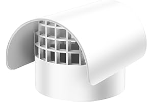 BGHDAS 3" Radon Vent Cap for Schedule 40, 3 inch PVC Vent Cap, 76001 Roof Vent Cover, for Radon Fan Pipe/Flue Pipe/Roof Pipe, Protects Radon Fan Motor and Pipe, Protects from Rain, Snow, Leaves and Animals