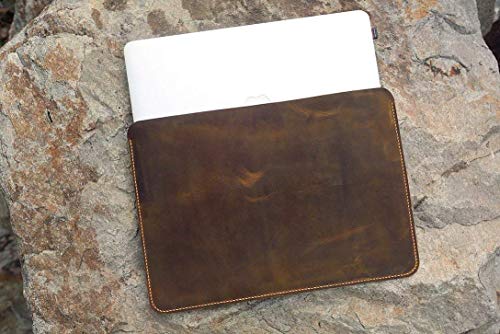 Handmade Genuine Leather macbook sleeve case for 12 new macbook/vintage distressed leather 13" macbook air/pro sleeve case MACX05S