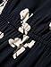 Allegra K Women's Doll Collar Bowtie Pattern Mini Tank Dress XL Pink Dark Blue