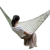 Rope Hammock, Outdoor Nation Comfortable Hanging Cotton Nylon Mesh Rope Hammock