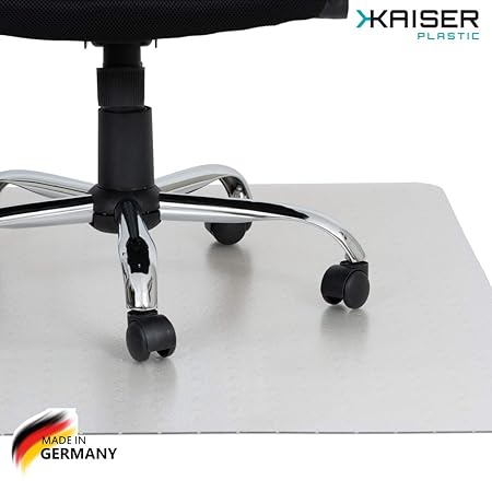 KAISER PLASTIC® Bodenschutzmatte | Made-In-Germany | für Teppichboden | 90 x 120 cm | aus PET