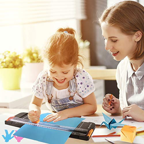 Meafeng A4 Paper Cutter 12 Inch Craft Paper Trimmer Scrapbooking with Automatic Security Safeguard and Side Ruler for Photo Cutter, Handcraft Project, Label, Greeting Card