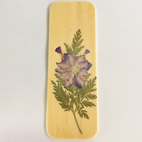 Planet B612 Handmade Unique Bookmark (Natural Bamboo Bookmark with Dried Flower Specimen, a Perfect Gift for Any Reader and Office Workers) 00