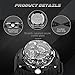 ETEVON Men’s ‘Air Force’ Stylish Big Face Analog Digital Watch with Soft & Light Silicone Band - Dual Time Zone - 30M Waterproof - EL Backlight, Fashion Military Outdoor Sport Watches for Men - Black
