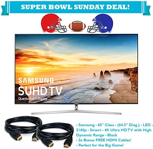 Super Bowl Deal! Brand New Samsung UN65KS9000 65" Class - (64.5" Diag.) - LED - 2160p - Smart - 4K Ultra HD TV with High Dynamic Range - Black + 2 Bonus FREE AV TOY STORE HDMI Cables