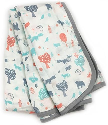 Bambino Land Big Bambino Bamboo Double Layer Muslin Blanket - Forest Animals