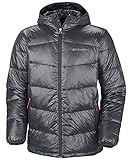 Columbia Men's Gold 650 TurboDown Hooded Down Jacket, Large, Graphite