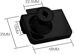 Black Glass Cabinet Lock with 2 Keys Single Swing