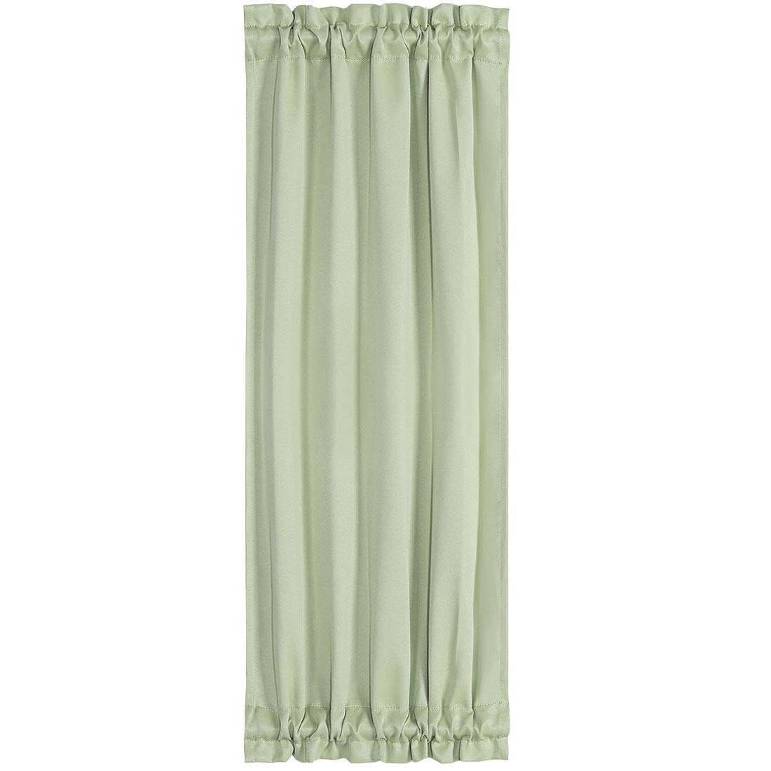 PiccoCasa Thermal Insulated French Door Curtain Side Panels - Blackout Curtains Drape 25x72 Inch Room Darkening for Glass Doors - 1 Panel, Light Green