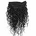Doren Deep Curly Clip In Human Hair Extensions for Women 8Pcs 20Clips 120g 8A Virgin Remy Brazilian Wavy Curly Hair Natural Color 16 Inches