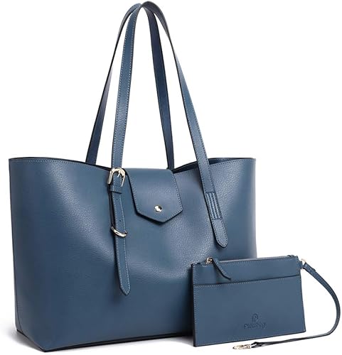 Amazon Plambag トートバッグ レディース 15 6インチ ノートパソコン 仕事 ショルダー ハンドバッグ リストレットパース Us サイズ One Size カラー ブルー Plambag トートバッグ