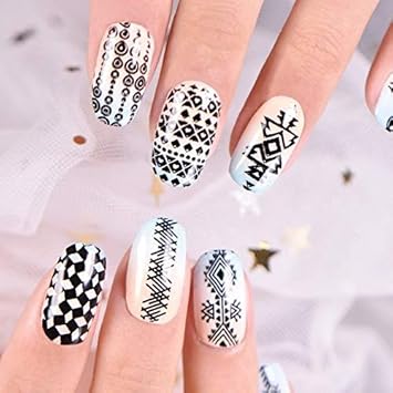 Amazon Com Nail Art 1pcs Xl 044 Diamond Nail Plates Stamp