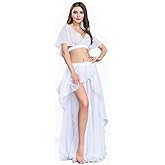 ROYAL SMEELA Belly Dancer Costumes for Women Chiffon Belly Dance Skirt Belly Dance Top Dancing Outfit Carnival Costume