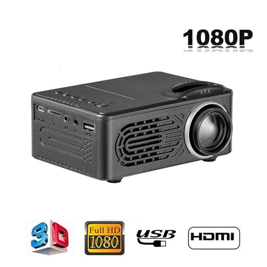 KAIDILA Proyector, RD-814 Mini proyector 1080p Portable Multimedia ...