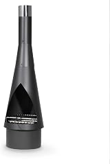 Dellonda Conical Chiminea Black Steel Outdoor Fireplace H127cm DG109 view 9