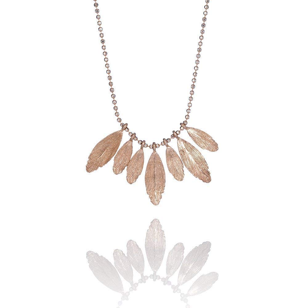 Amazon Com Raven Multiple Pendant Necklace In Red Gold Plated Sterling Silver Handmade