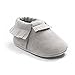 Kuner Baby Boys Girls Tassel Soft Soled Non-Slip Crib Shoes Moccasins First Walkers (11cm(0-6months), Gray)