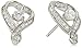 Amazon Collection Platinum Plated 925 Sterling Silver Pave AAA Cubic Zirconia Drop Earrings with Swarovski Cubic Zirconia Pendant