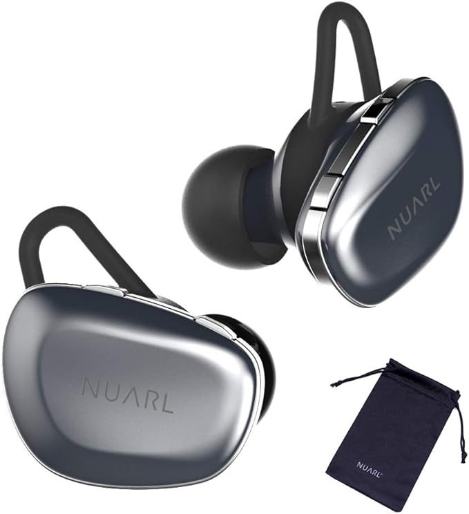 【NUARL公式限定】完全 ワイヤレス イヤホン N6 (シルバー) + 専用ポーチ【Bluetooth 5.0 / aptX AAC / IPX4耐水 / 高音質HDSS採用 / 連続11時間再生(最大55時間) / テレワーク WEB会議 ハンズフリー通話/iPhone Android 対応】