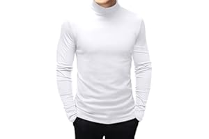 ANGBATER Men's Fashion Mock Turtleneck T-Shirts Long Sleeve Pullover Sweater Basic Designed Undershirt Slim Fit Top
