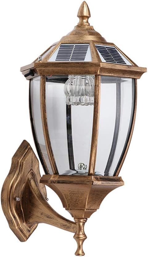 Estilo Europeo impermeable al aire libre solar lámpara de pared Inicio