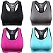 BAOMOSI Women Racerback Sports Bras - Padded Seamless High Impact Support for Yoga Gym Activewear Bra