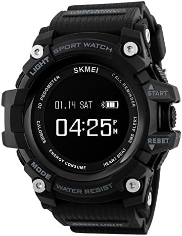 Casual watch,Intelligent sports watch pedometer heart rate waterproof multi-function digital electronic watch-E