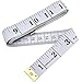 EBOOT 60 Inch 150 cm Soft Tailor Tape Measure for Cloth Sewing Waist Bra Head Circumference Tailor Double Sided Cloth Ruler (White)