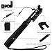 i-SUPERSIM Selfie Stick - Battery Free, Wired Monopod for iPhones and Android Phones - Black