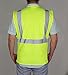 SHORFUNE High Visibility Safety Jackets with Pockets and Reflective Strips, Loop and Hook, Yellow, ANSI/ISEA Standards, L-XL