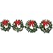 Lighted Christmas Evergreen Wreaths - Set of 4