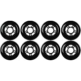 KSS Outdoor Asphalt Formula 89A Inline Skate X8 Wheels, Black, 80mm