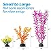 Aquarium Decorations 23 Pack Lifelike Plastic Decor Fish Tank Plants, Small to Large Artificial Fish Accessories Includes Rocks and Colorful Plants