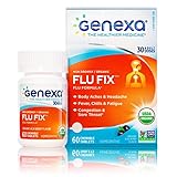 Genexa Flu Fix Medicine: Certified Organic, Homeopathic, Physician Formulated, Natural, Non-GMO Verified Remedy. Multi-Symptom Relief from Flu-like Symptoms (60 Chewable Tablets)