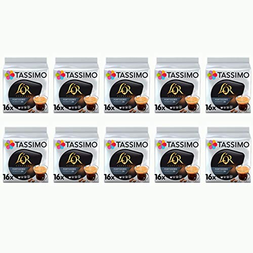 Tassimo L'Or Espresso Kaffee Fortissimo Gold Kaffeepads - 10 Packungen (160 Getränke)