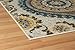 New Modern Floor Rugs for Living Room Large Area Rugs Blue Gray Cream Modern Flowers 8x11 Abstract Carpet with Circles Diamond Shape 8x10 Area Rugs Clearance, 8x11 Rug